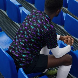 Cyber Punk Camo All Over Print Recycled Unisex Sports Jersey White Back